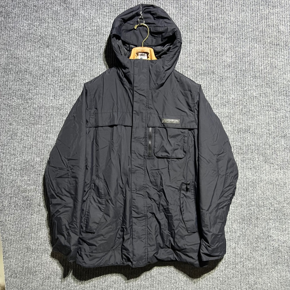 Burton Snowboard Jacket Mens Small Black Dryride Hooded Winter Ski Coat Utility